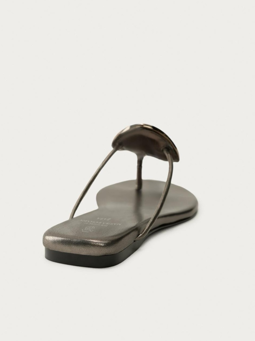 Zara x Marisa berenson flat leather sandals - Picture 4 of 9